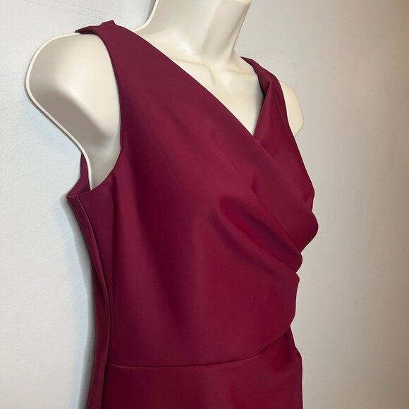 Alex Evenings Burgundy Maxi Dress (4P) - Picture 4 of 9